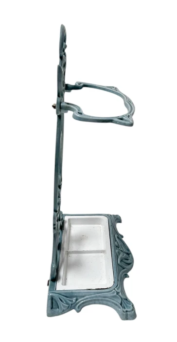 Art Nouveau Enameled Iron Umbrella Stand, 1900s